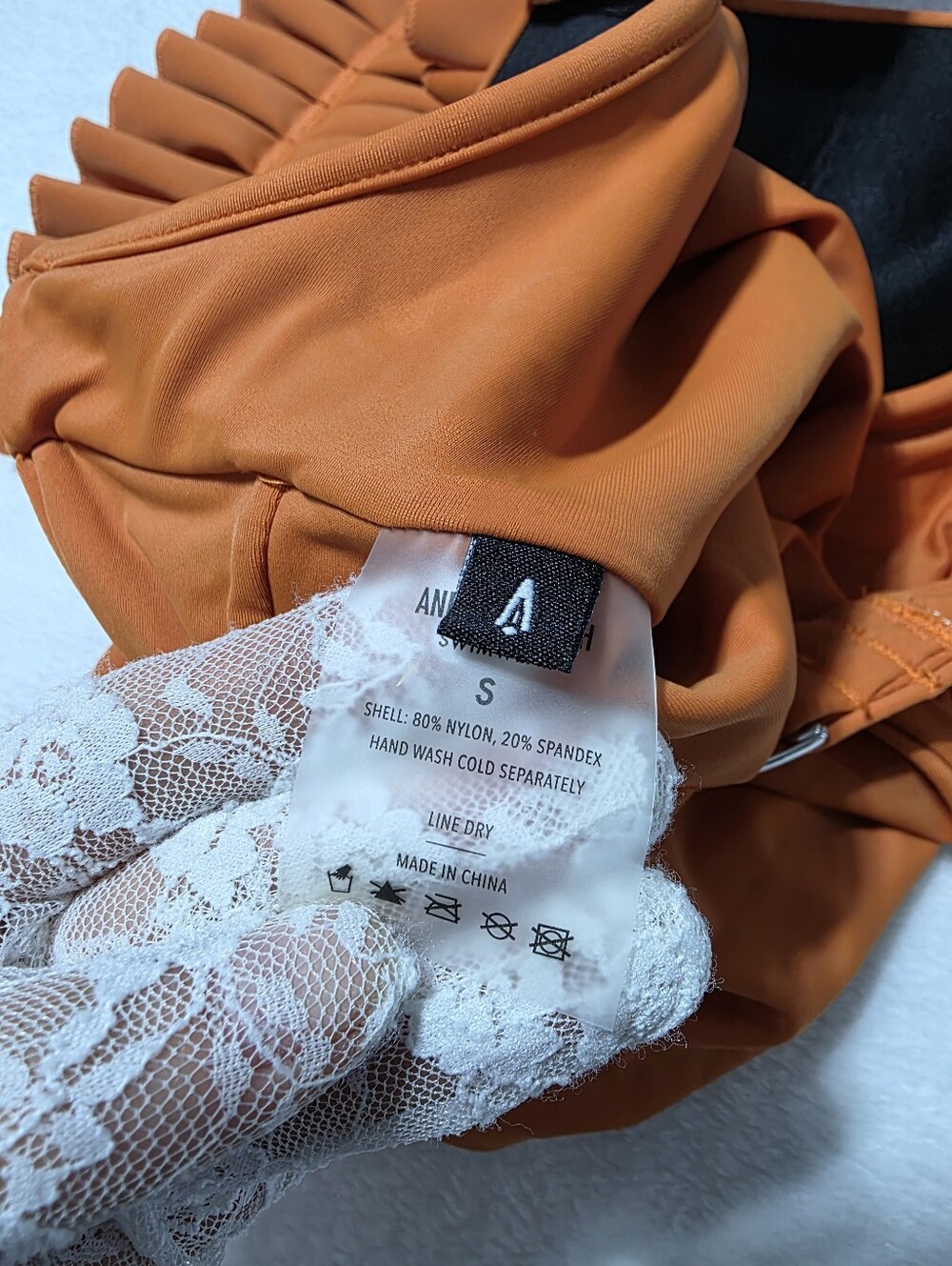 Andrea Iyamah Nisi One Piece Swimsuit in Orange Sz S - Picture 4 of 8